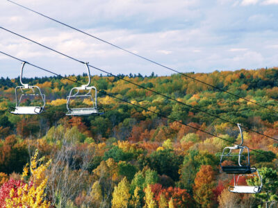 Fall colours chairlift rides