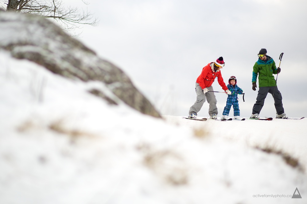 Rob Whelan and his Ski Family at the Calabogie Peaks Resort -family winter sports