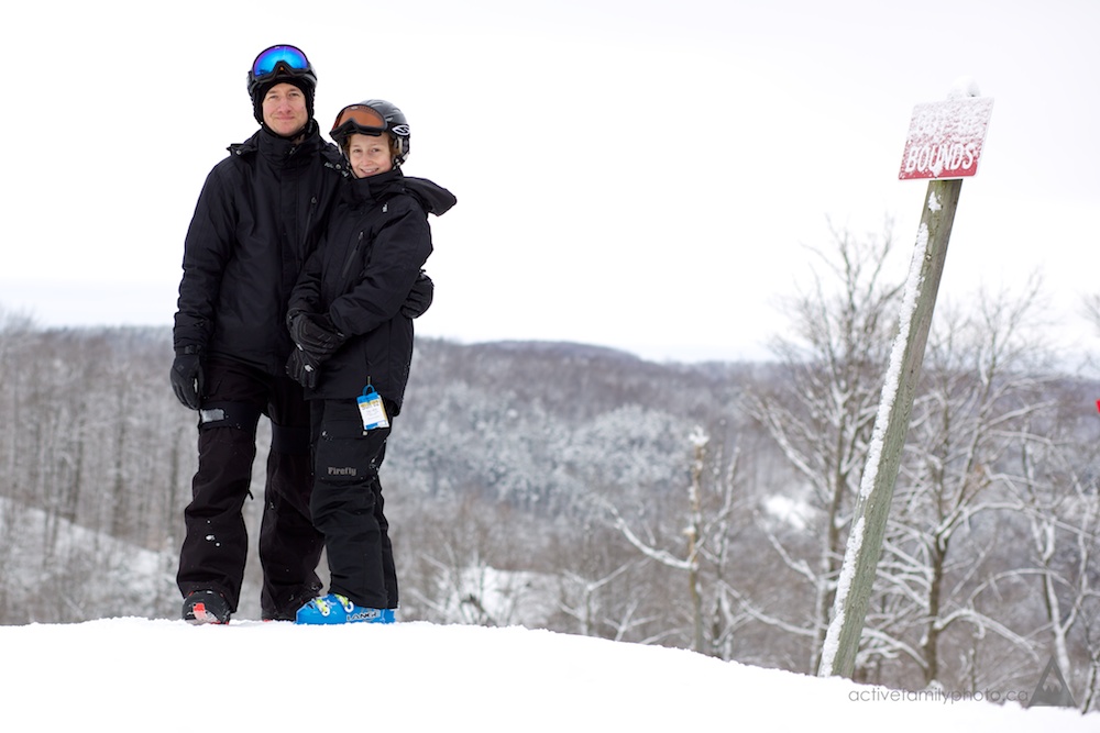 Rob Whelan and his Ski Family at the Calabogie Peaks Resort - building memories