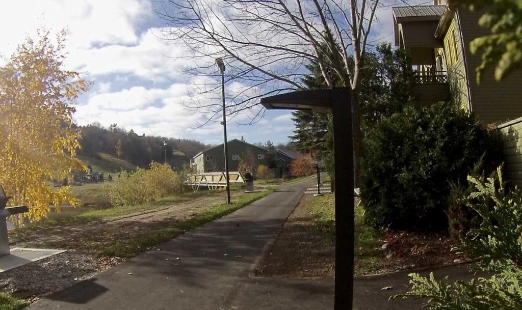 Resort Improvements: new paved walkway at Calabogie Peaks Resort pathway1