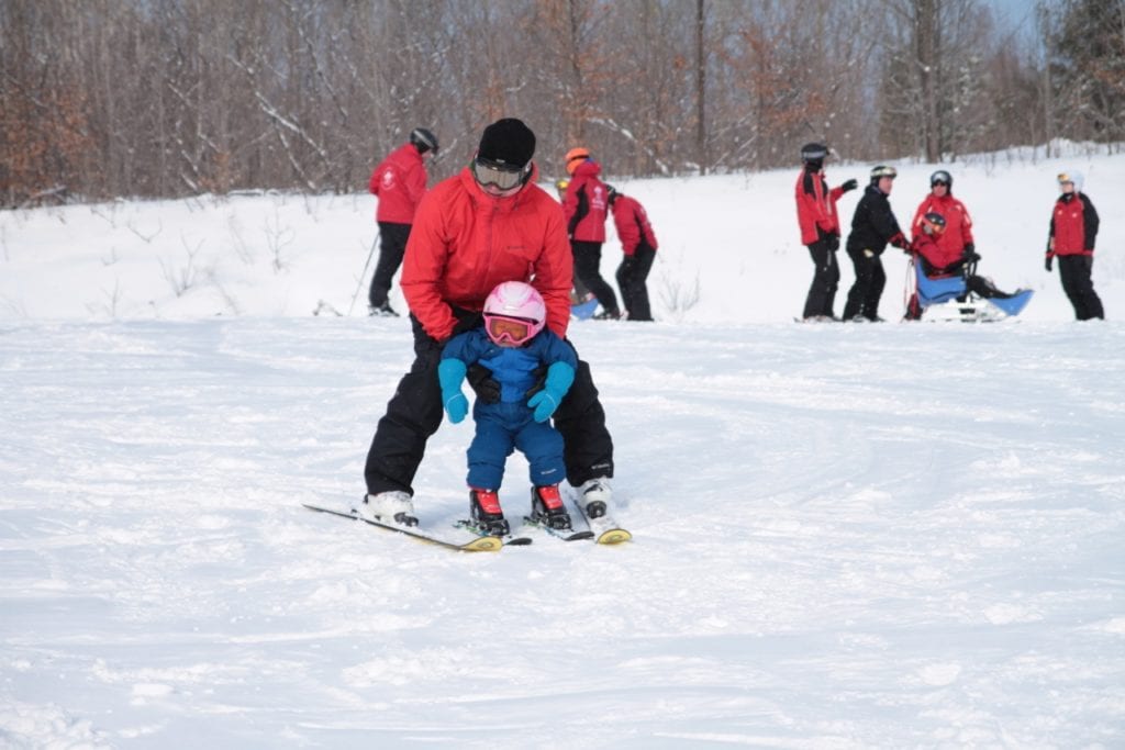 Skiing with a toddler at the Peaks