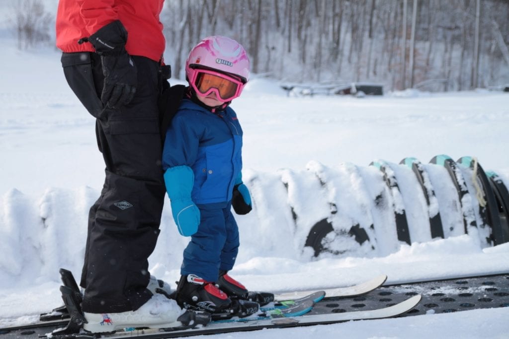 Kids Skiing at the Peaks