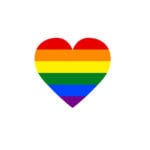 pride heart small LGBT Welcome Wedding Heart Pride Flag