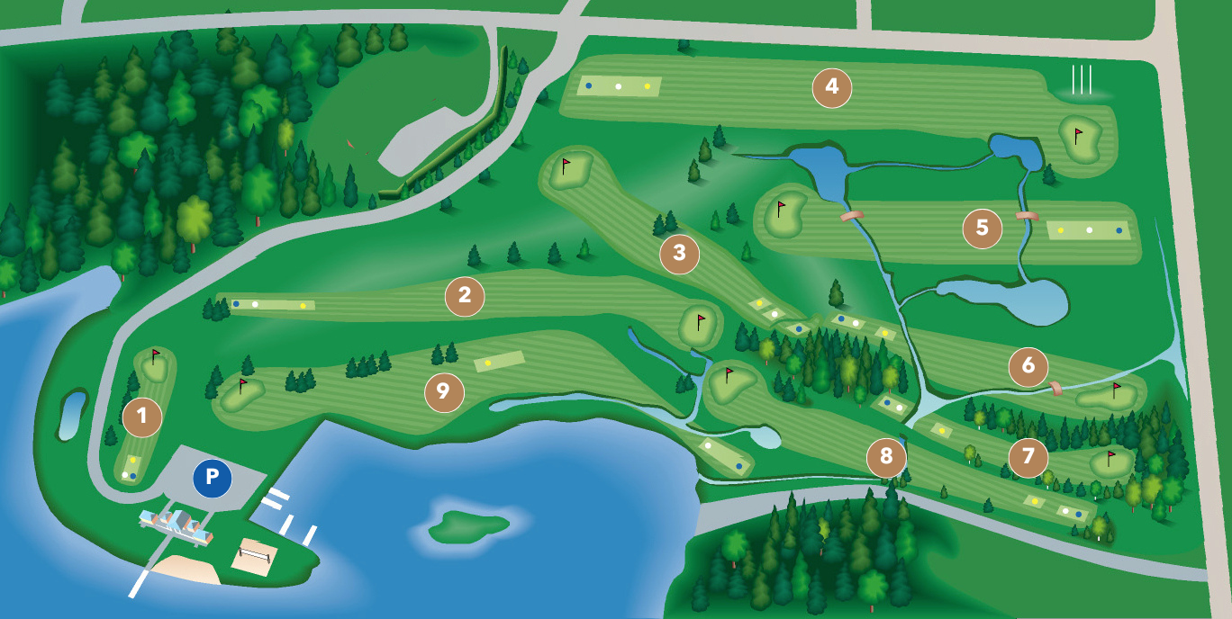 Ironwoods Golf Course Map Ironwoods Golf Course Map - 9 holes walking course on the lake